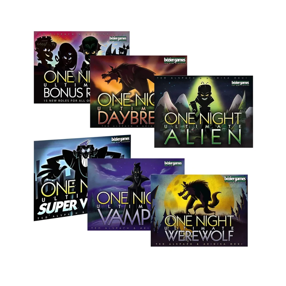 

Настольные игры One Night Ultimate Werewolf Daybreak вампир инопланетянин супер vallian бонусные роли карточная игра для фотографий игральные карты