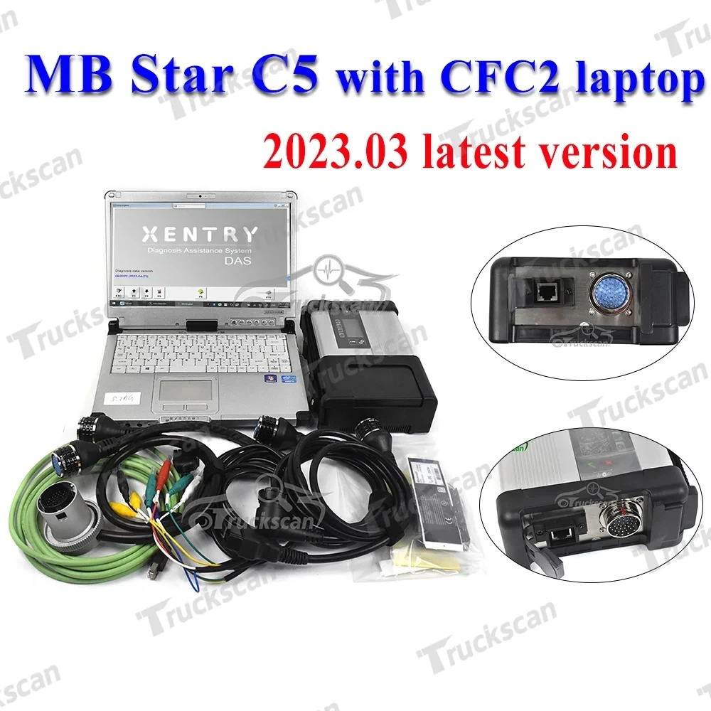 Cfc2 Laptop + Mb Star C5 Car Truck Star Diagnosi Multiplexer Sd Connect C5 Con Xentry Das Epc Car Truck Diagnostic Tool