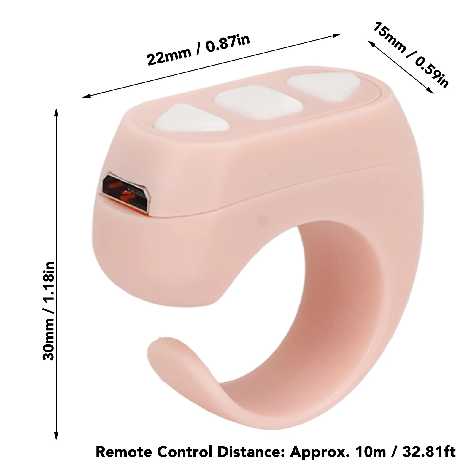 Bluetooth Remote Control Ring for Phone Camera Selfie