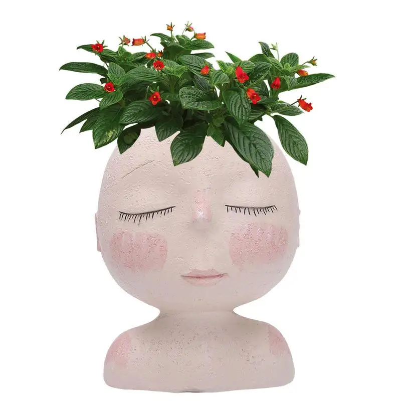 

INS Creative Art Modeling Sculpture Flower Pot Succulent Potted Garden Decoration Desktop Plant Container Decoration