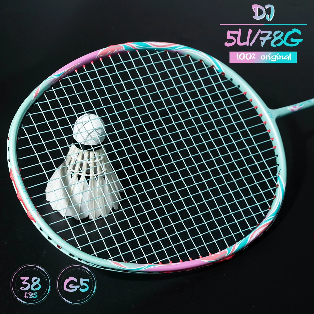 Alpsport DJ 5U 배드민턴 라켓 T800 G5 대회 등급 (볼 컨트롤 타입(공격 및 수비 모두))  프로 등급 국제 등급 