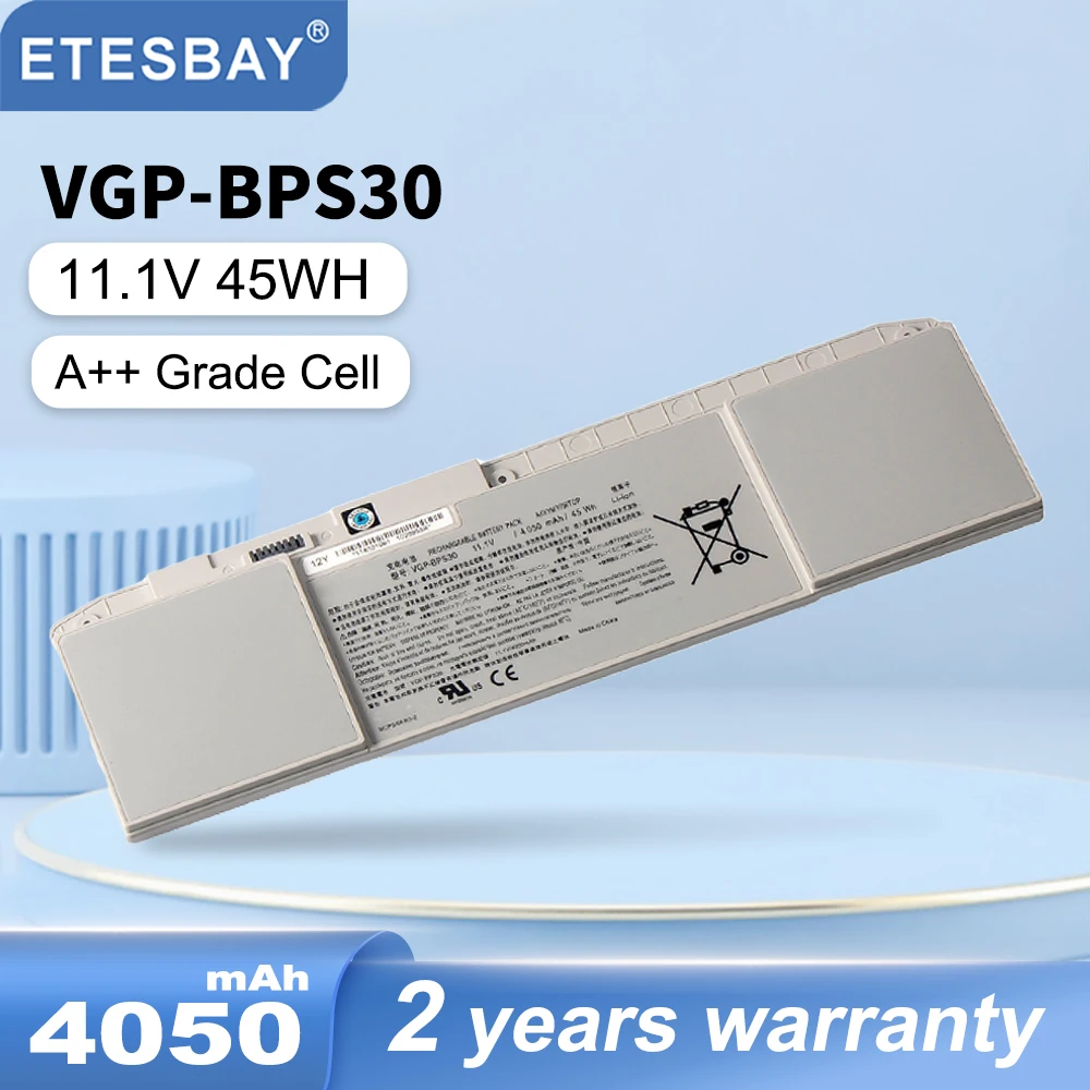 Etesbay Vgp-bps30 4050mah Bateria do Portátil para Sony Svt11 45wh Svt13 T11 T13 Svt131 Svt131a11t Sv-t1115fd Sv-t1113fgs Sv-t1115fg