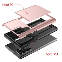 Slider Card Case For Samsung Galaxy S23 S24 S25 Ultra S24 S23 S22 S21 S20 FE Hard Shell Phone Case Galaxy Note 20 Ultra Note 10 2