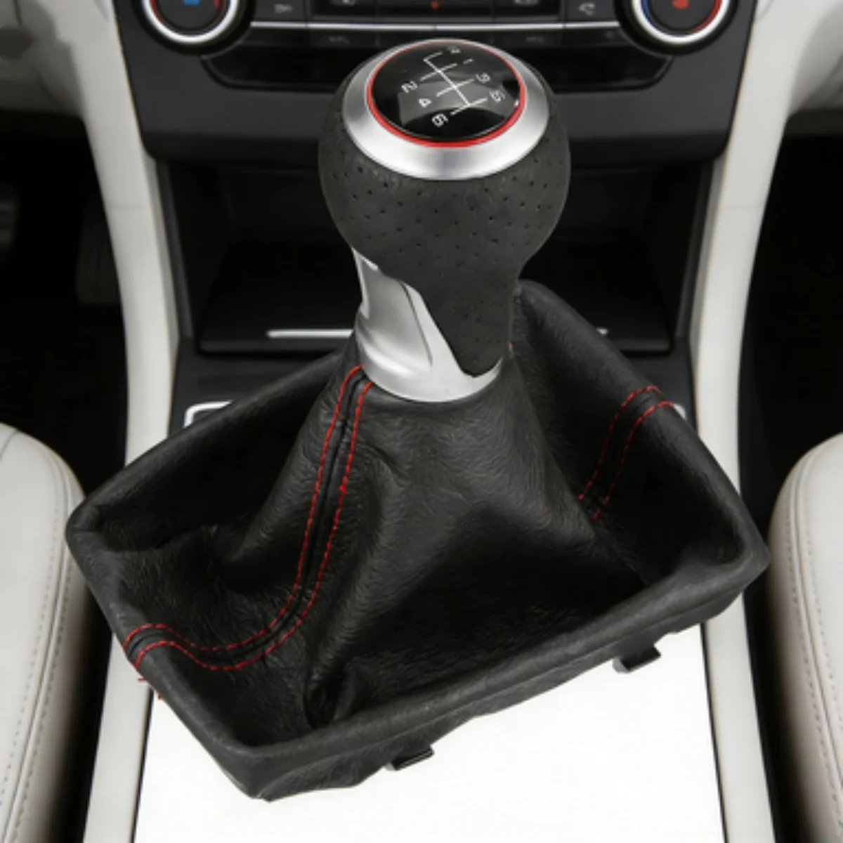For Audi A4 B6 B7 2000-2008 Car Manual 6 Speed Gear Shift Knob With PU ...