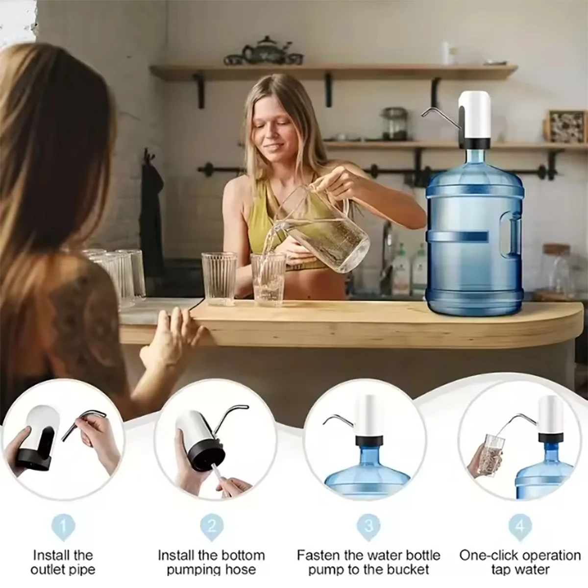 Compact Portable Water Pump Plug-and-Play Water Extractor