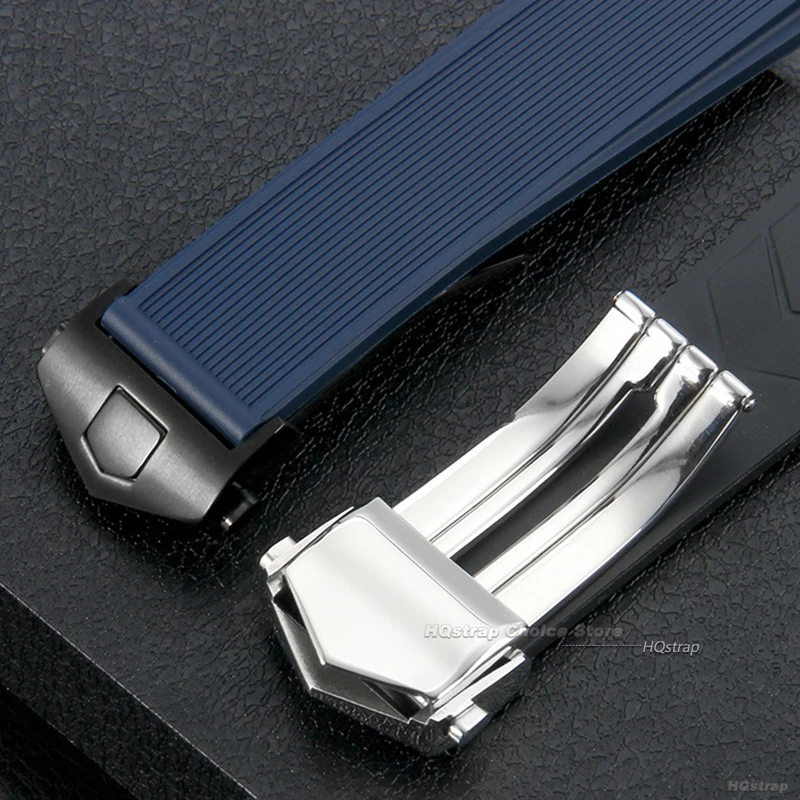Stainless Steel Folding Watch Buckle with Double Button Clasp