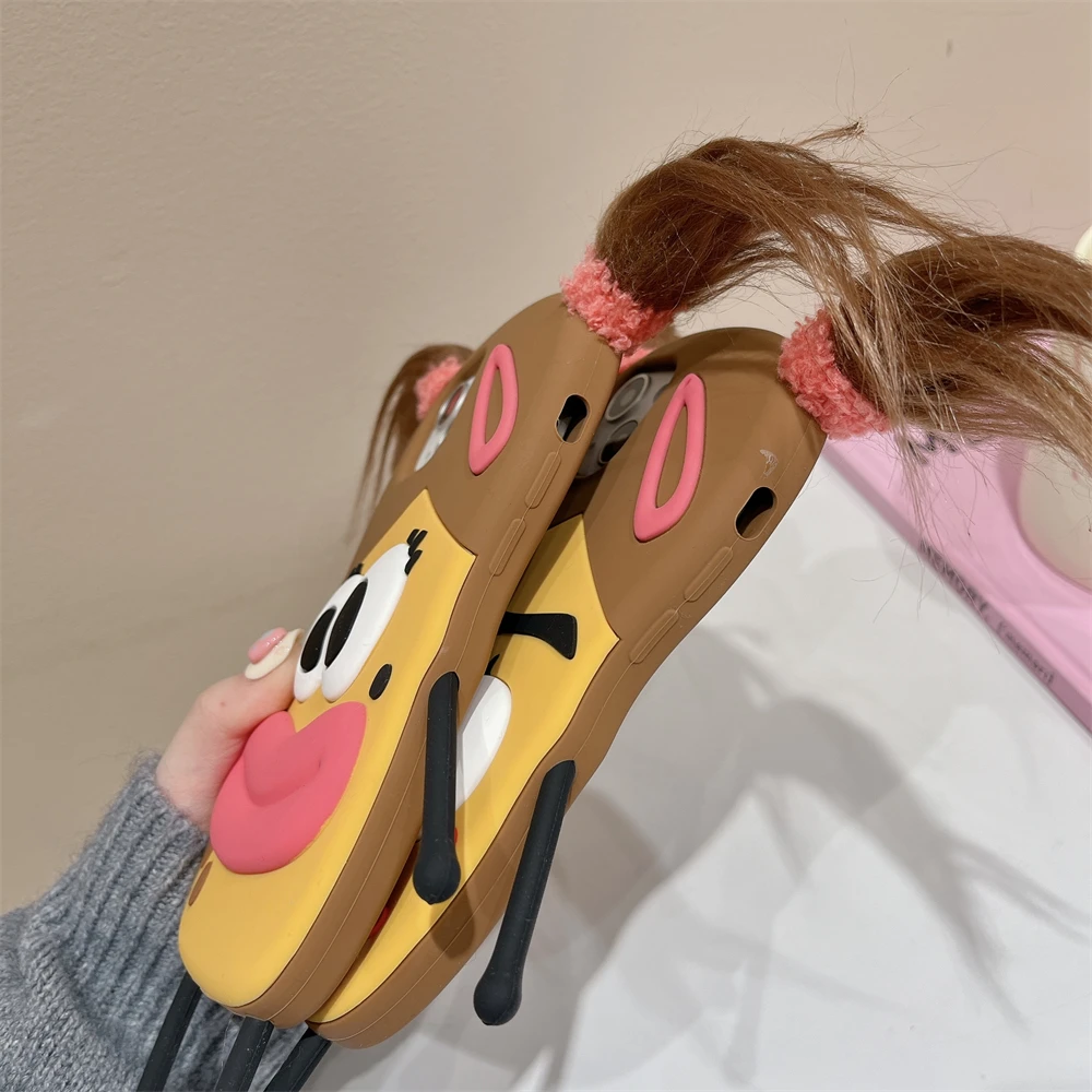 QoKcoahn Custodia per iPhone 15 Pro Max, simpatica custodia per telefono 3D Kawaii divertente con capibara che soffia bolle con portachiavi, custodia