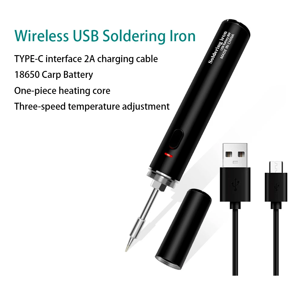 USB Wireless Charging Electric Soldering Iron Tin Portable Solder Iron USB Fast Charging Microelectronic Repair Welding Tool Kit