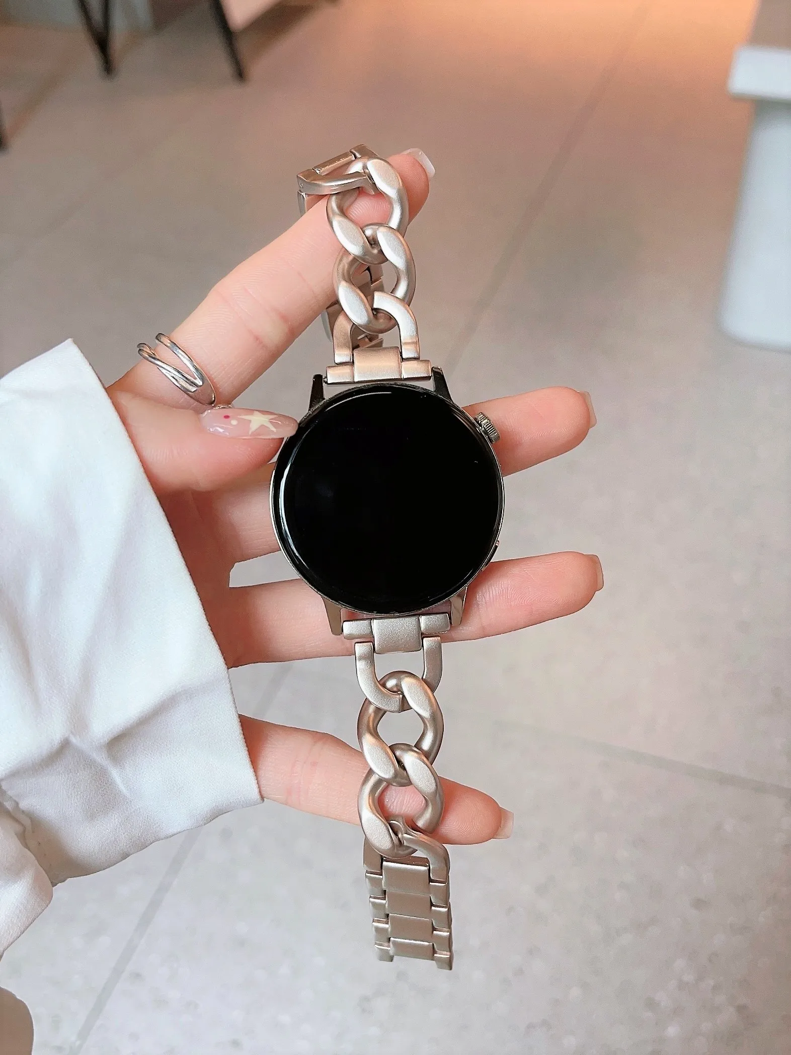 Elegant 20mm Metal Chain Bracelet Strap