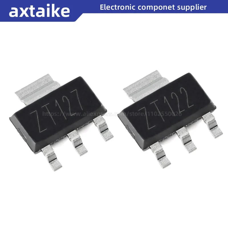 10PCS CZT127 ZT127 CZT122 ZT122 SOT 223 100V 5A 1W NPN PNP Darlington