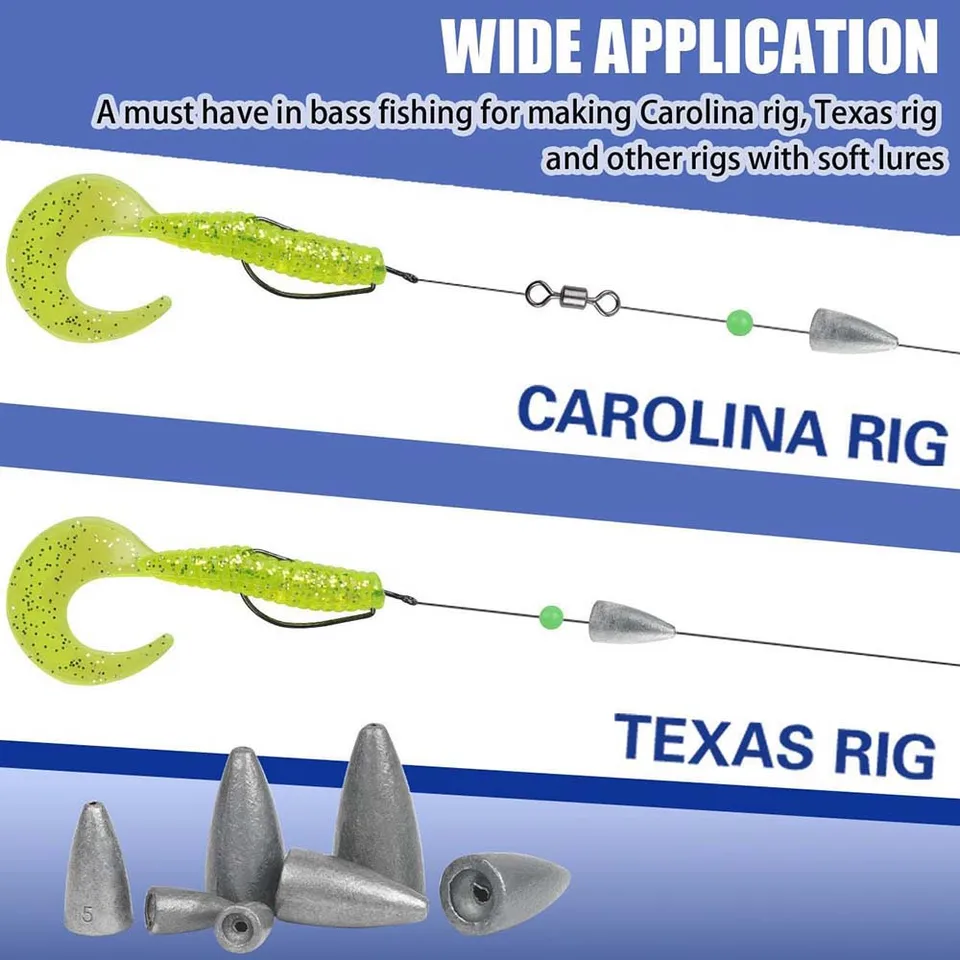 Fishing Weights Sinkers Texas Carolina Fishing Rig Kit 339pc