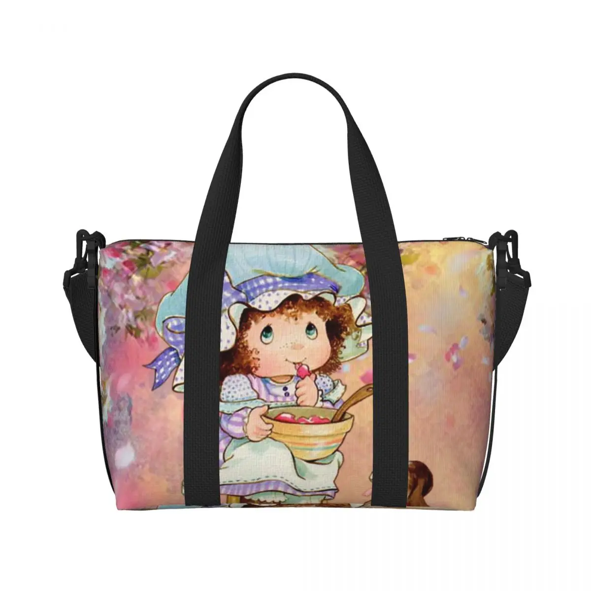Large Cute Sarah Kay Tote Bag Women Cartoon Shoulder Shopping Beach Gym Travel Bag