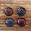 10pcs Brown Matte Button Four Hole Black Sewing Accessories For Luxury Suit Classic Casual Pants Uniform Mens Clothing Button 1