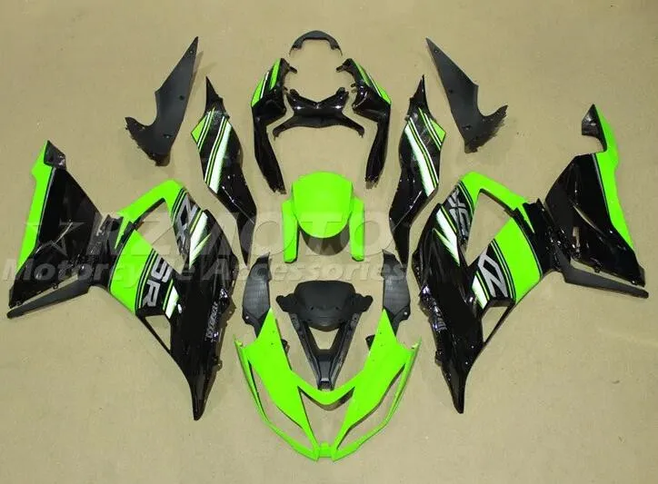 

4Gifts New ABS Fairings Kit Fit For Kawasaki ZX-6R 13 14 15 16 17 18 636 2013 2014 2015 2016 2017 2018 Bodywork Set Green Black