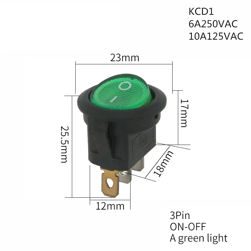 ตัวเลือกสินค้า สวิตช์ไฟ LED ปุ่มกด 2 ปุ่ม สำหรับรถยนต์ 12V/24V