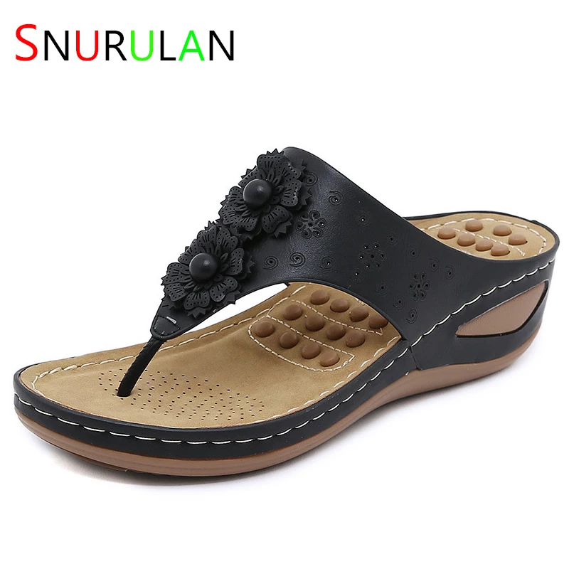 

Women's Sandals Comfortable Flip Flops for Women with Arch Support Summer Casual Wedge Sandals Shoes Casual