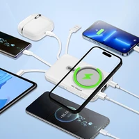 Fast Charging Portable Battery, Power Bank 10000mAh with Stand and 4 Cables Wireless Magnetic Charger for iPhone 14/13/Pro/Mini - Image 4
