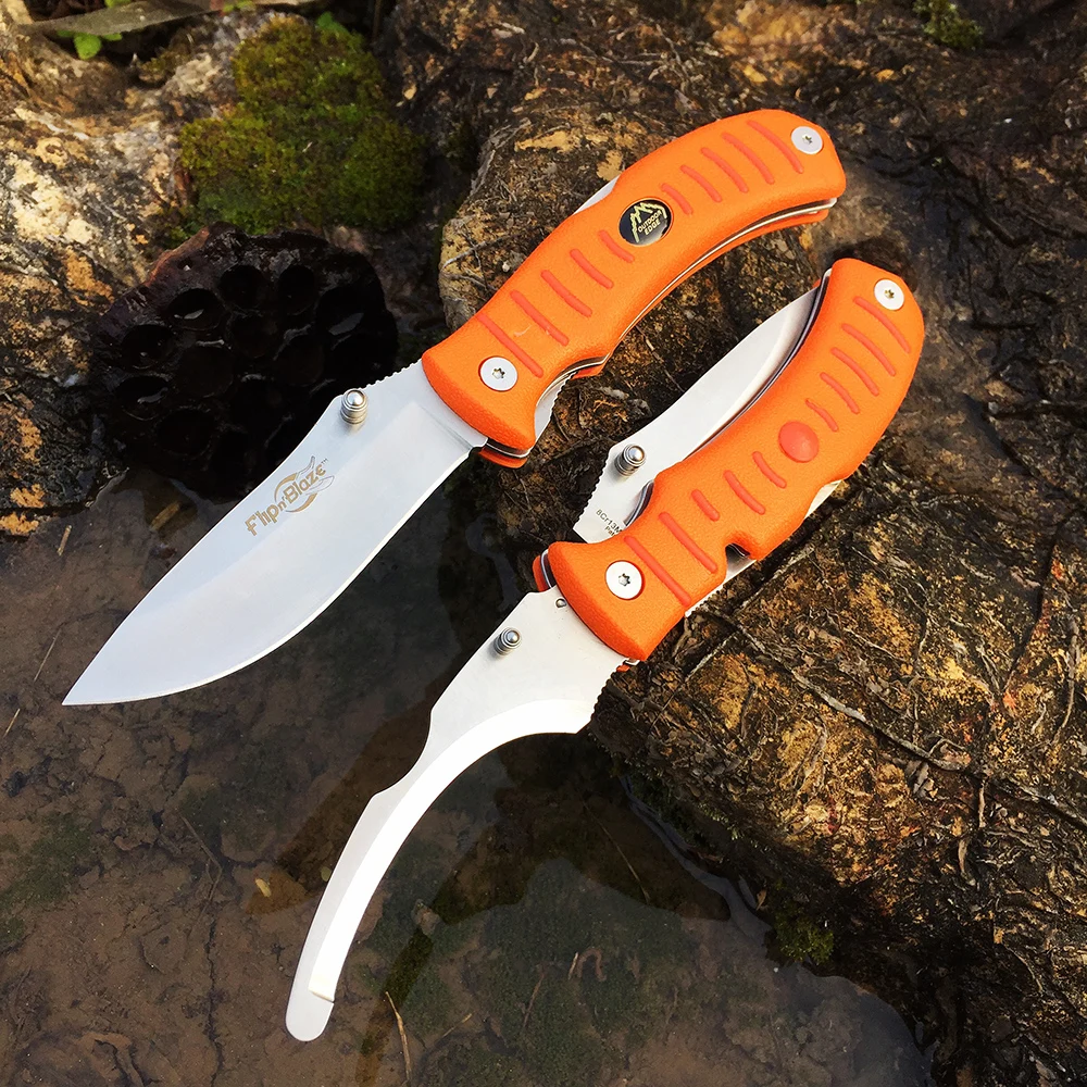 Swing Blade Outdoor Knives Skinning Knife Multi Sliding Tool Survival