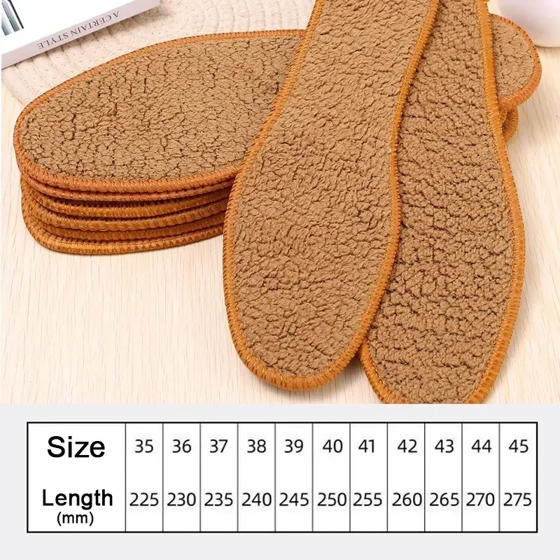 Description Picture 2 of itemSelf Heated Thermal Insoles for Shoes Wool Thicken Warm Soft Shoes Pads Breathable Skin-friendly Insoles for Feet Care Winter