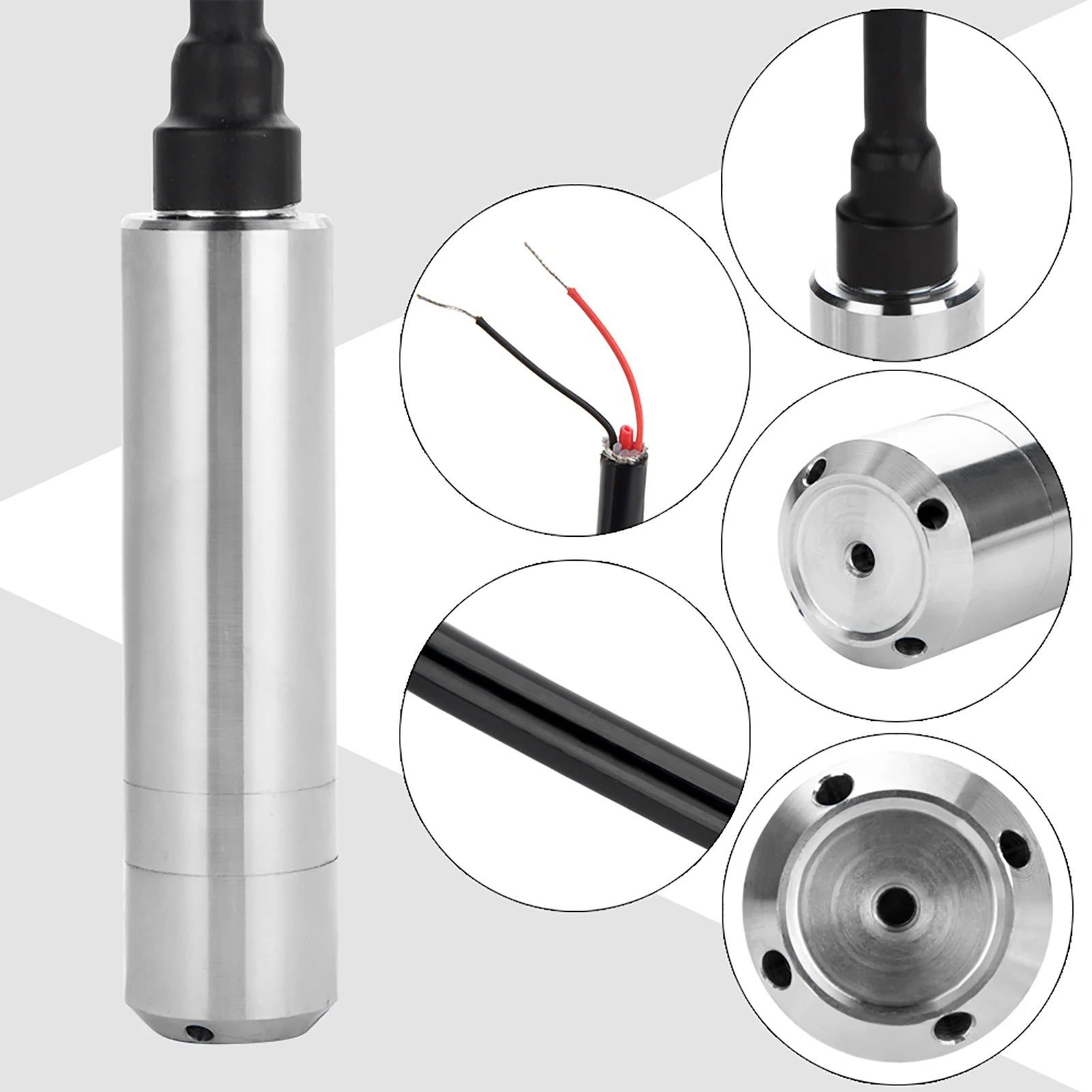Liquid Level Sensor DC24V 4-20mA Throw in Type Liquid Level Sensor For Detecting 0-5m Range Depth Stainless Steel liquid level sensor