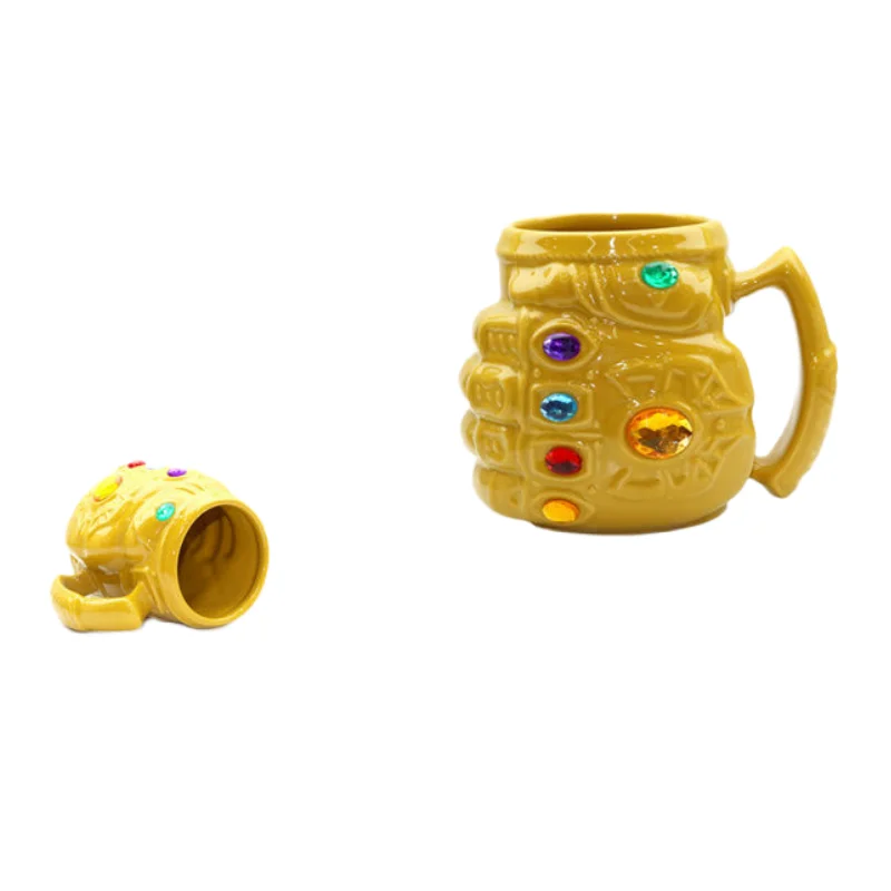 

Marvel Thanos Animation Peripheral Infinity Gloves Mark Cup Ceramic Cup Creative Personalized Water Cup Holiday Gift Wholesale