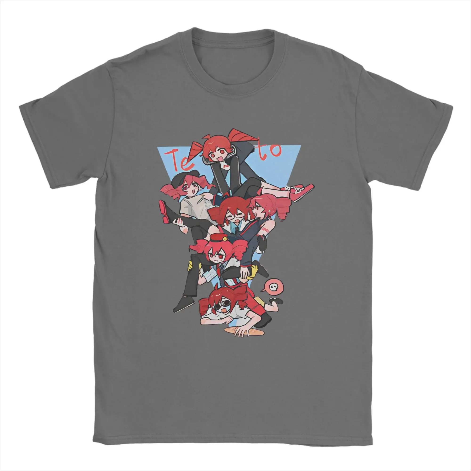 Kasane Teto Anime Oversized Cotton Crewneck T-Shirt - Hipster Streetwear Short Sleeve Beach Top