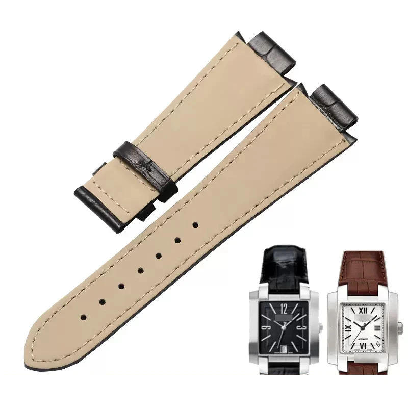 1853 Quick Release Strap Cowhide Leather Watchband 1853 for Tissot T60 Strap L875/975K Genuine Leather Bracelet Men's wristband
