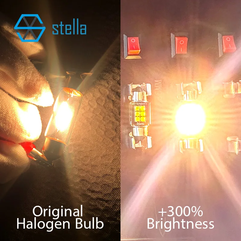 ڶ 2x 12V LED  ڿ  4300K ??  3000K   6000K ֵ Canbus ؼ C5W C10W ׸