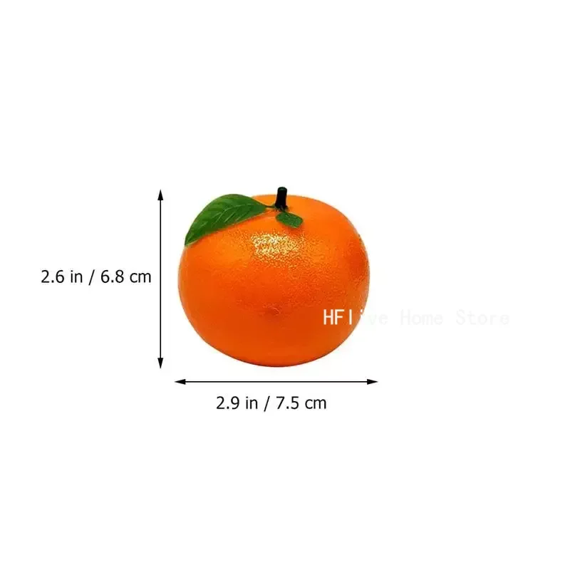 1pc Fake Tangerine Fruit Artificial Orange Oranges Simulation Fruits Lifelike Realistic Tangerines Model Decor Pretend Ornament