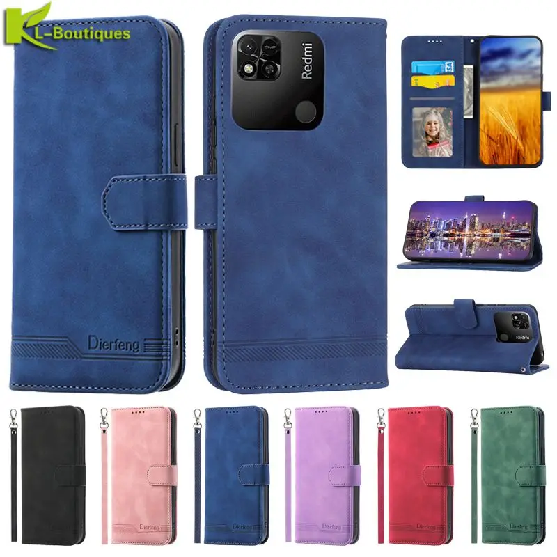 Fertuo Cover per Xiaomi Redmi 12C, Custodia Portafoglio a Libro in Pelle Flip Cover con Porta Carte, Chiusura Magnetica [Disegni di Gatto Cane] Case Antiurto per Redmi 12C, Rosa