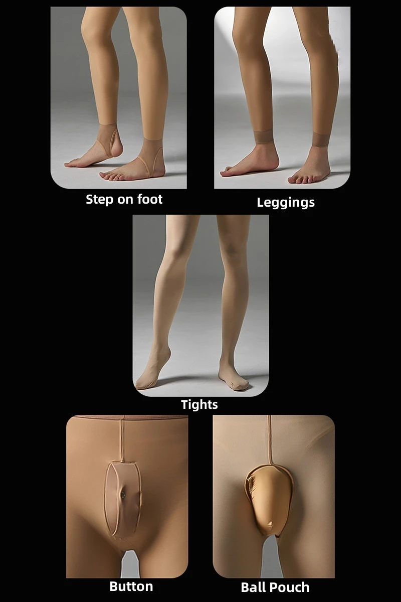 Autumn Winter Seamless Men Pantyhose Stockings Male High Waist Elastic Sexy Leggings Tights