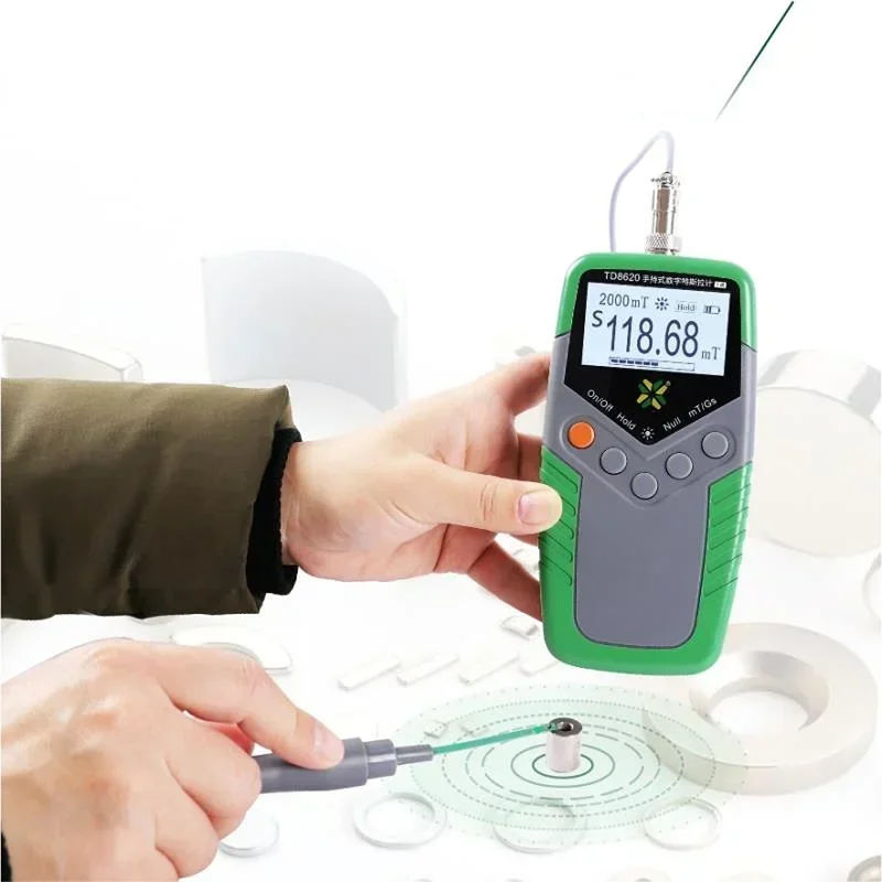 TD8620 Handheld Digital Tesla Meter High Precision Surface Magnetic Field Tester