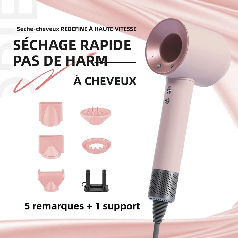 Sèche-cheveux à ions négatifs à grande vitesse et sans lames Haute puissance silencieux et à séchage rapide Portable, adapté à la maison et aux voyages