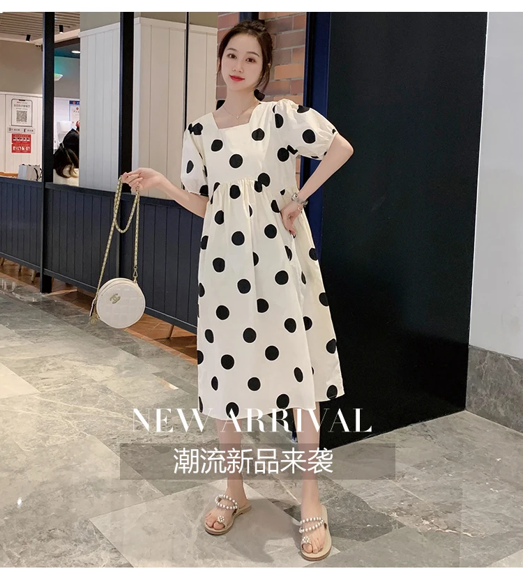 Summer Korean Fashion Maternity Sling Dress  Clothes for Pregnant Women