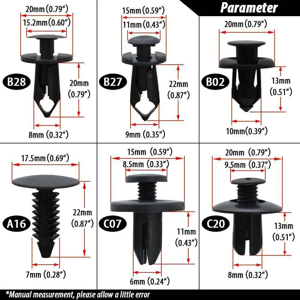 Clips De Sujeción Automática Para Coche, Pasador De Retenedor De Empuje De Carrocería Mixta, De Parachoqu Remache, Juego De Retenedor De Panel De Ajuste De Puerta Para GM, Ford, Toyota, Honda