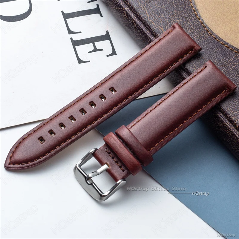 Elegant Waterproof Genuine Leather Wristband with Rose Buckle