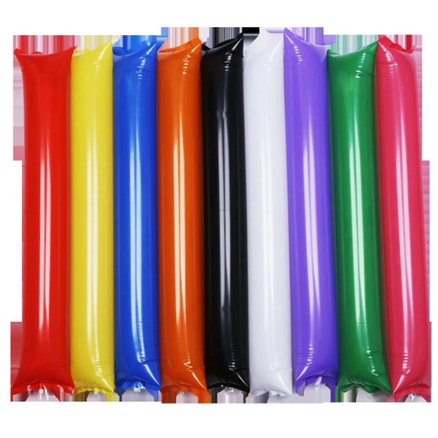 48 packs of thickened Cheering sticks Hand-held balloon sticks Cheering props Cheerleading gas inflatable sticks