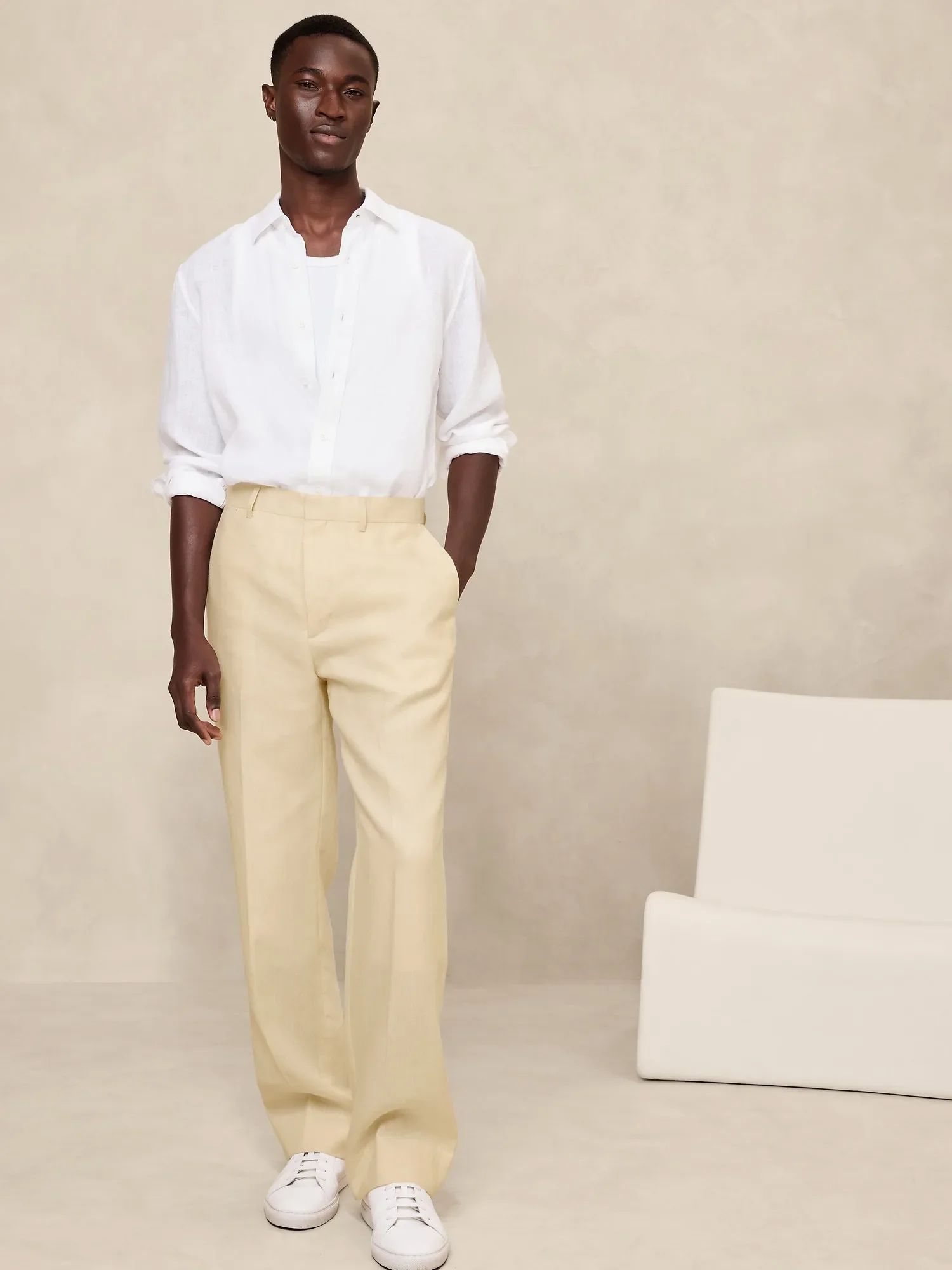 남성용 베이지 옐로우 리넨 스마트 캐주얼 세트 여름 비치 재킷, 무도회 우아한 블레이저 세트, 슬림핏 2 피스 신랑 턱시도 코스튬 옴므