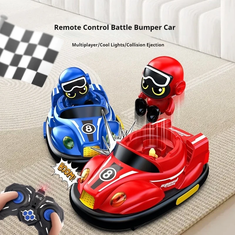 Kids Remote Control Dodgem Car Pair Versus Drifting Race Car Collision Ejection Run Karts Parent-Child Interactive Toy Birthday 2