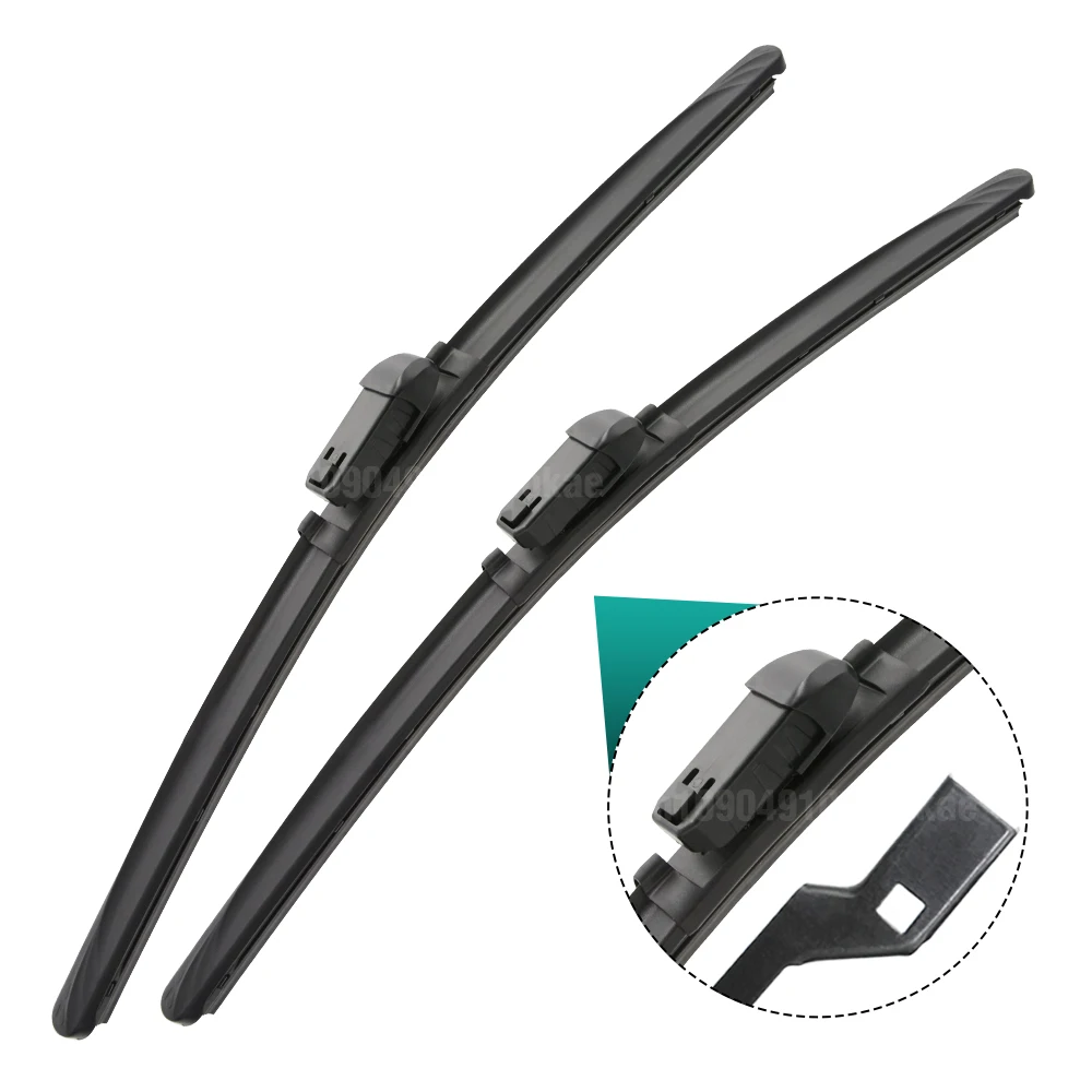 Silicone & rubber  Front Wiper Blades Set For L& Rover Range Rover Velar 2017 - 2023 Windshield Windscreen Brush 26"+19" 2