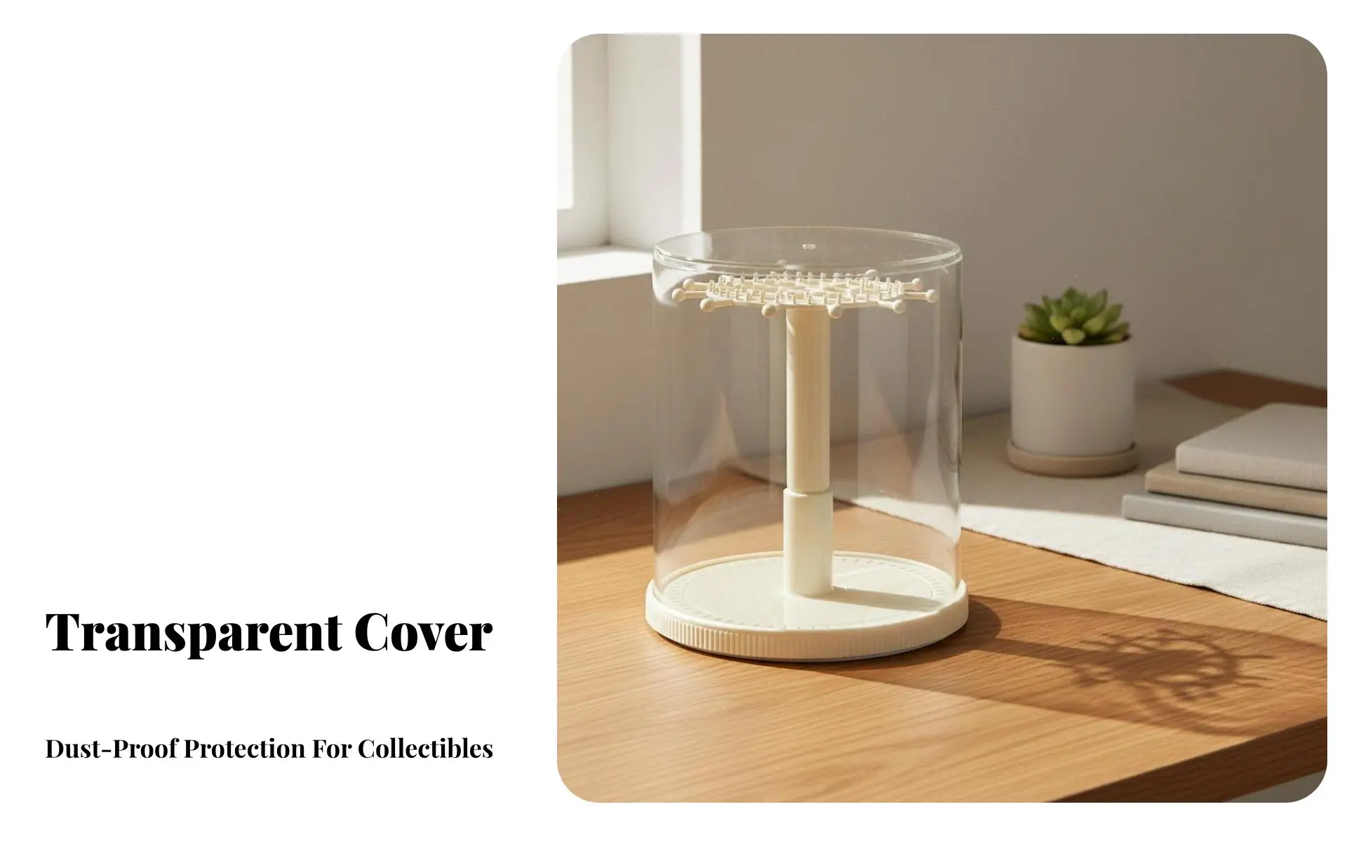 Surprise Box Figure Display 360-Degree case° Rotation Rotating Display Stand Soot-Clear of Proof Figure Display Case