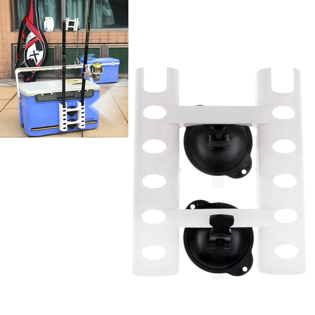 2 Fishing Rod Holder with Suction Cup, Assemble Fishing Box / Case