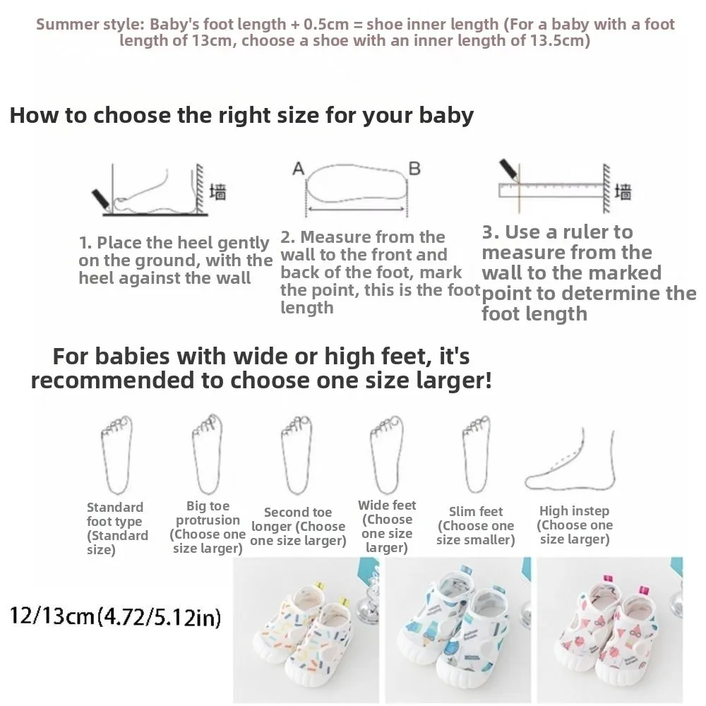 Casual Shoes Breathable Baby Sandals Air Mesh Soft Sole Kids Sandals Comfortable Flexible First Walkers Outdoor