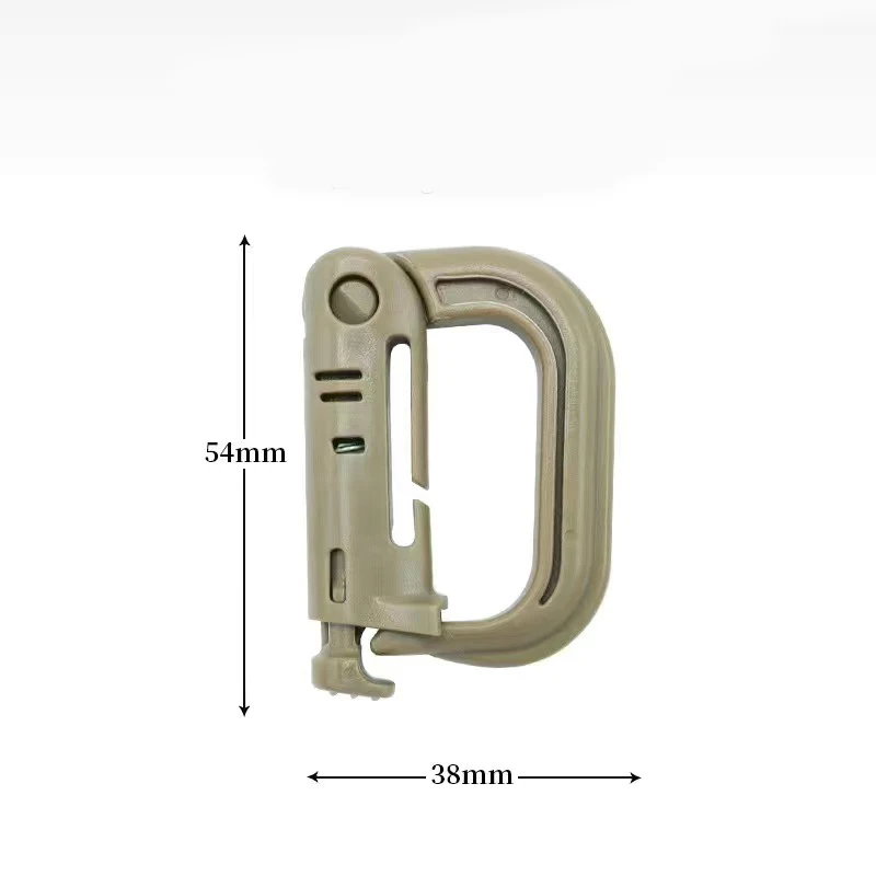 Grimloc Mousqueton noir avec anneau en D pour sangle de 2,5 cm, Molle