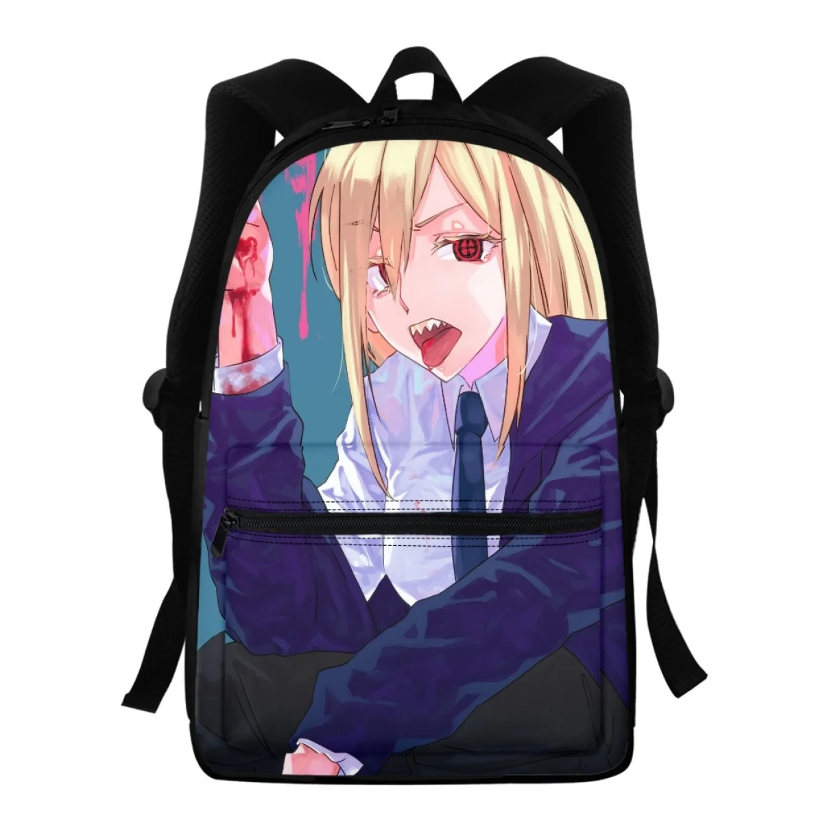 

FORUDESIGNS School Backpack Anime Chainsaw Man Graphic Women Backbag Fashion Zipper Daypacks Student Leisure Bags Rucksack