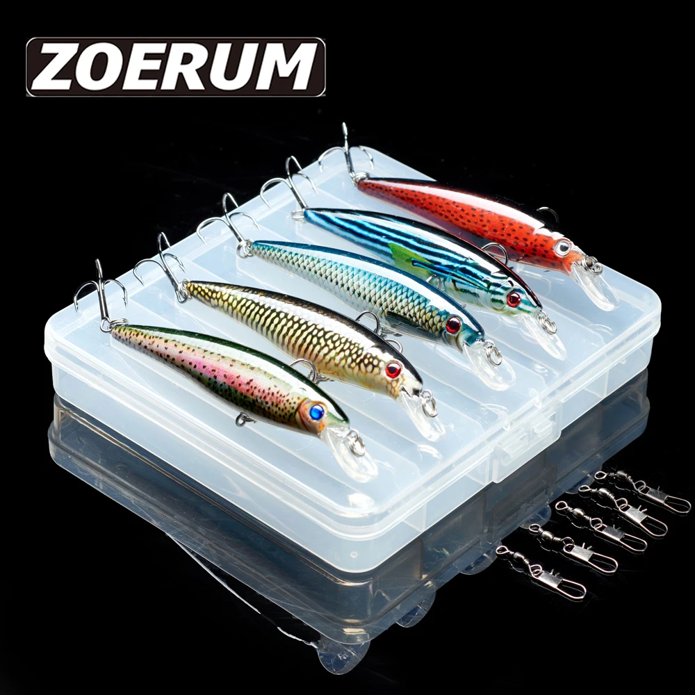 

5pcs Wobblers Set Fishing Lure Minnow Pesca 11cm 13.4g Fishing Lures Japan Bait Floating Artificial Hard Bait Pesca Jerkbait Set