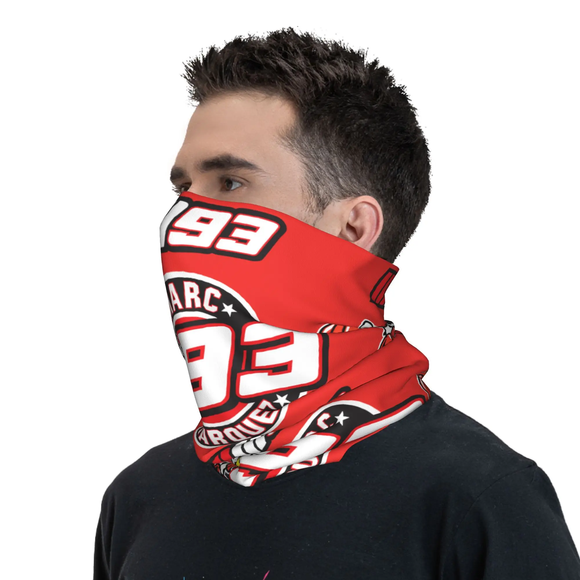 Motor-Marquezs Marxs Car 93 Ant Bandana Neck Warmer Men Women Winter Ski Hiking Scarf Gaiter Face Cover