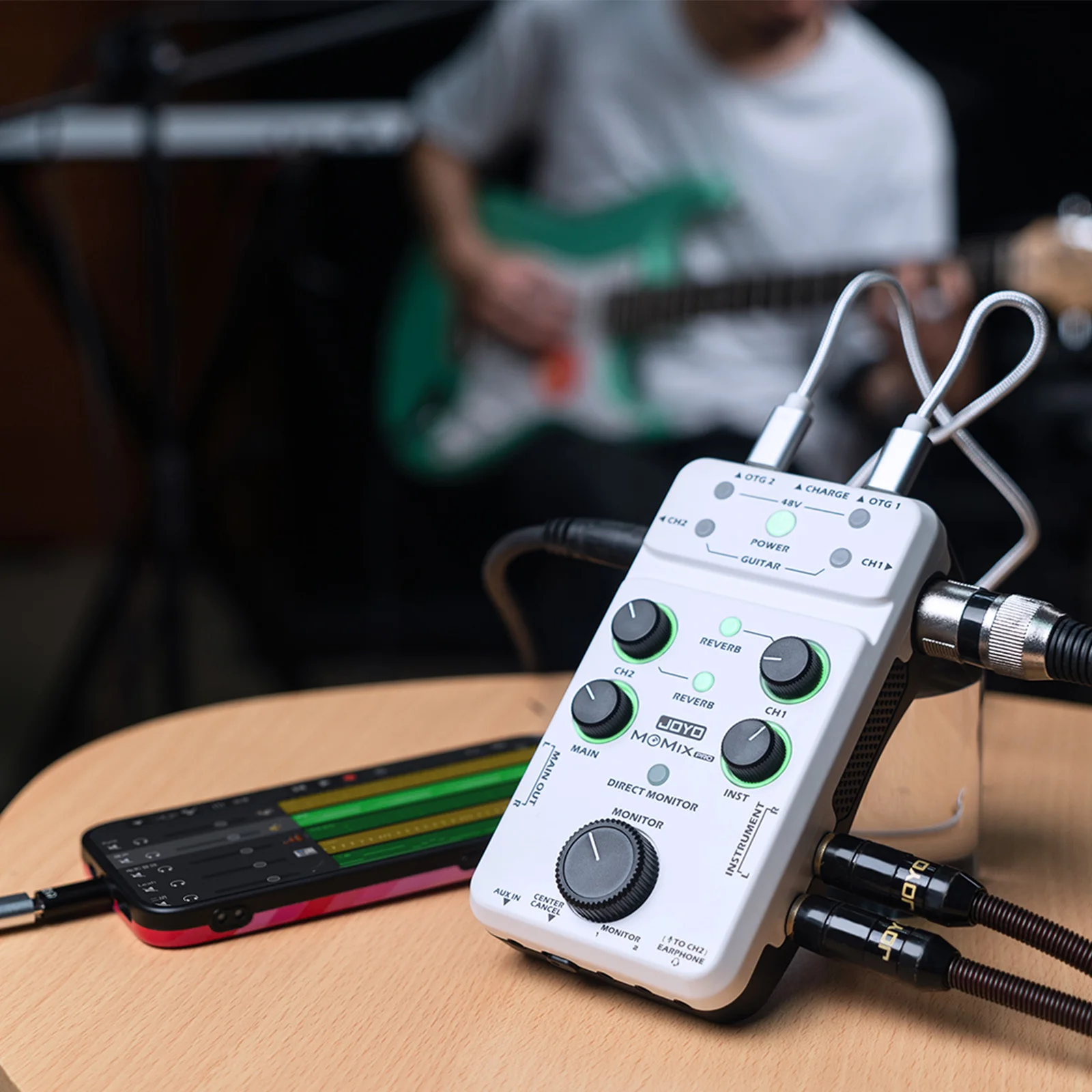 Joyo Momix Pro Mixer Audio Type-C Telefono Alimentato Plug And Play Interfaccia Audio Usb Stereo Xlr + 48V Phantom Power Mixer