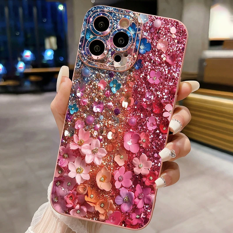 Cherry Tulip Floral Pattern Phone Case Cover