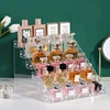 1pc Multi-Layer Cosmetics Organizer for Desktop,Transparent NailPolish Display Rack, Perfume and Lipstick Storage Shelf, ldeal f 1